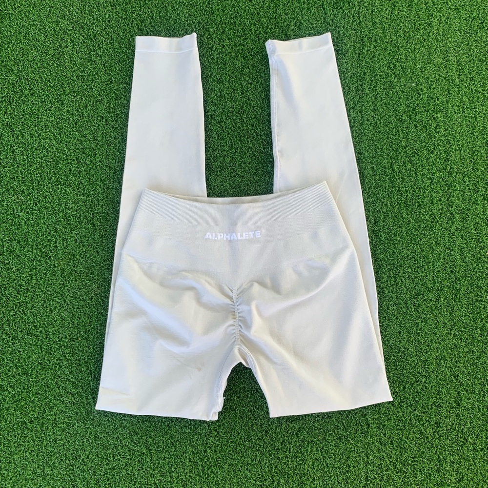 Alphalete amplify leggings gray/ white